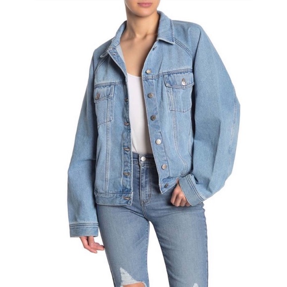 Custom Bedazzled Oversized Jean Jacket Size XS - Picture 3 of 17